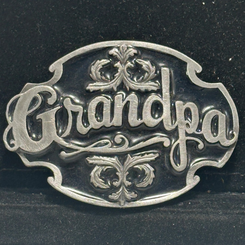 Vintage 1988 Siskiyou Grandpa Memories Western Gift Belt Buckle A-80 USA Made